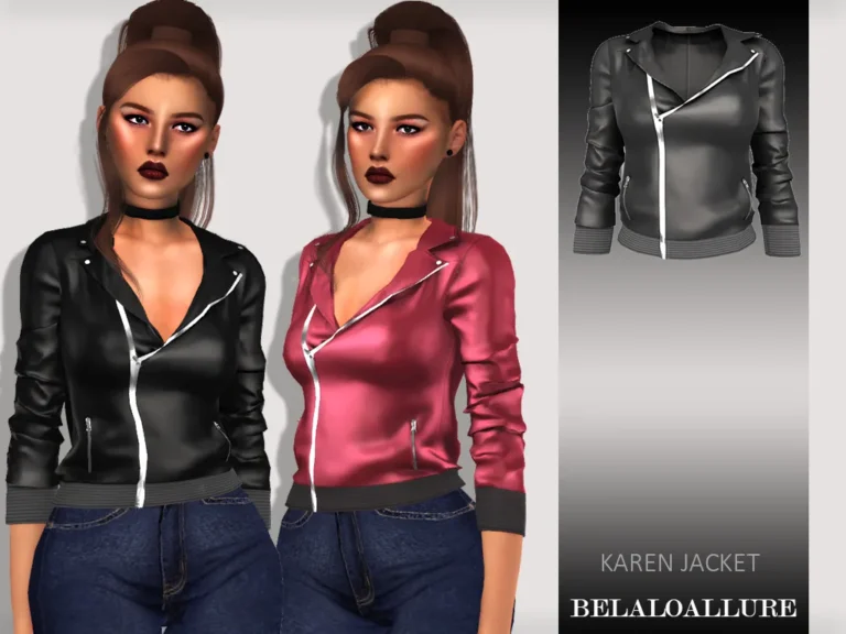 Vista previa de Karen jacket, ropa de belaloallure3 para Los Sims 4.