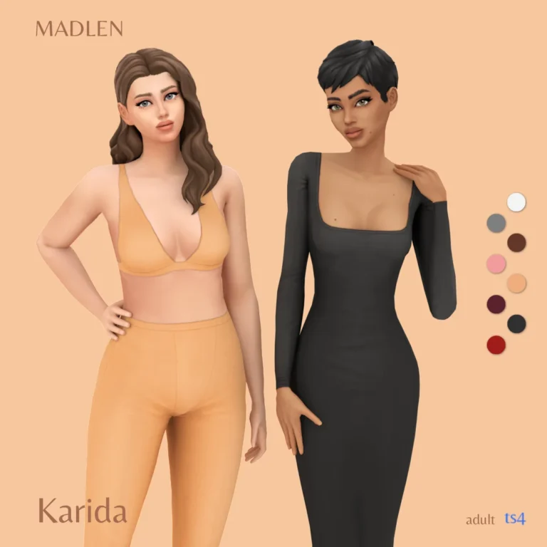 Vista previa de Karida loungewear elevate your lounge look with, muebles de madlensims para Los Sims 4.