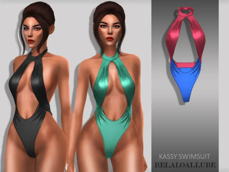 Vista previa de KASSY SWIMSUIT, crear un sim de belaloallure3 para Los Sims 4.