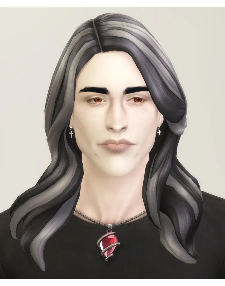 Vista previa de Kate cabello VIII _M (24 color), cabello de rustys-cc para Los Sims 4.