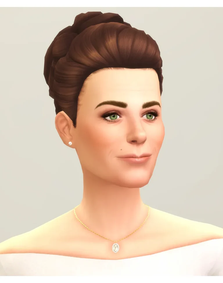 Vista previa de Kate cabello XI (26 Color ), cabello de rustys-cc para Los Sims 4.