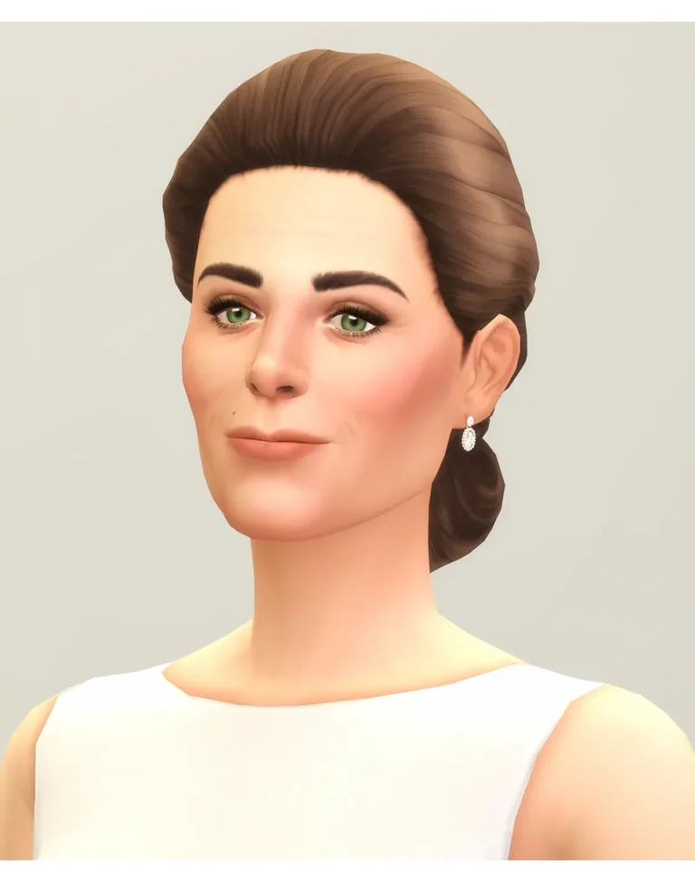 Vista previa de Kate cabello XIII (26 Color), cabello de rustys-cc para Los Sims 4.