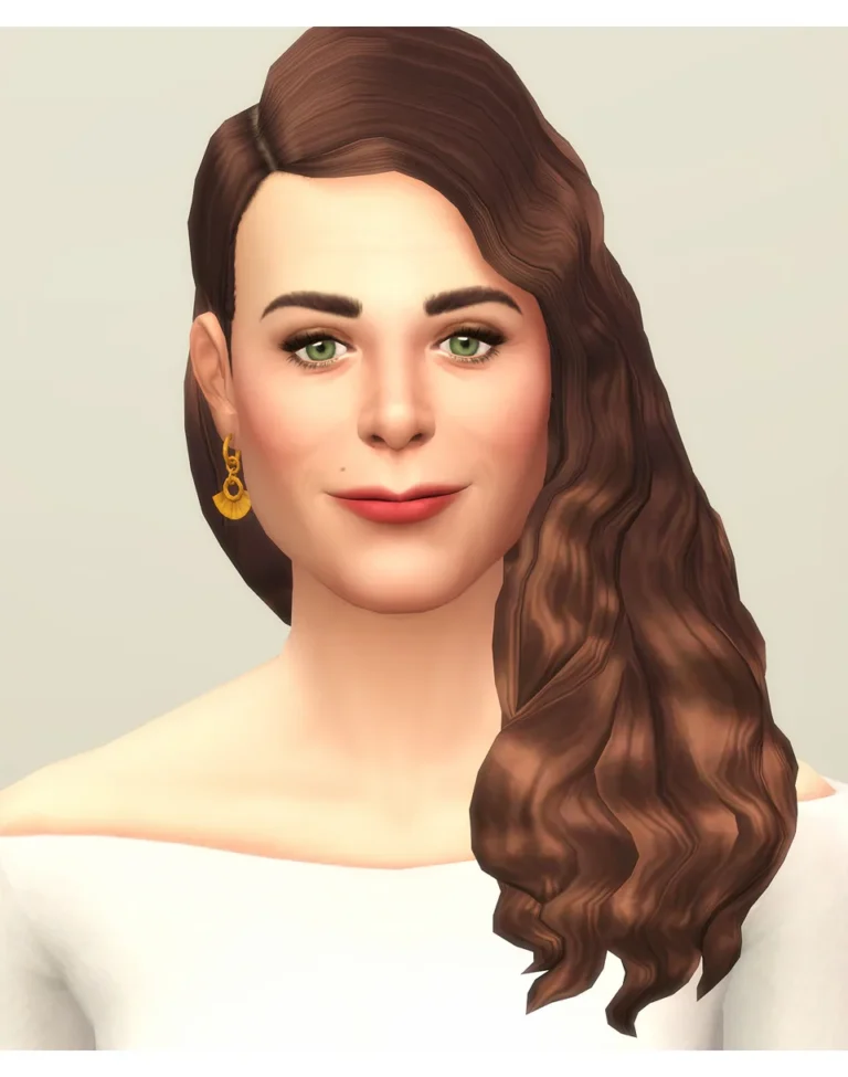 Vista previa de Kate cabello XIV (26 Color / Ombré ACC), cabello de rustys-cc para Los Sims 4.