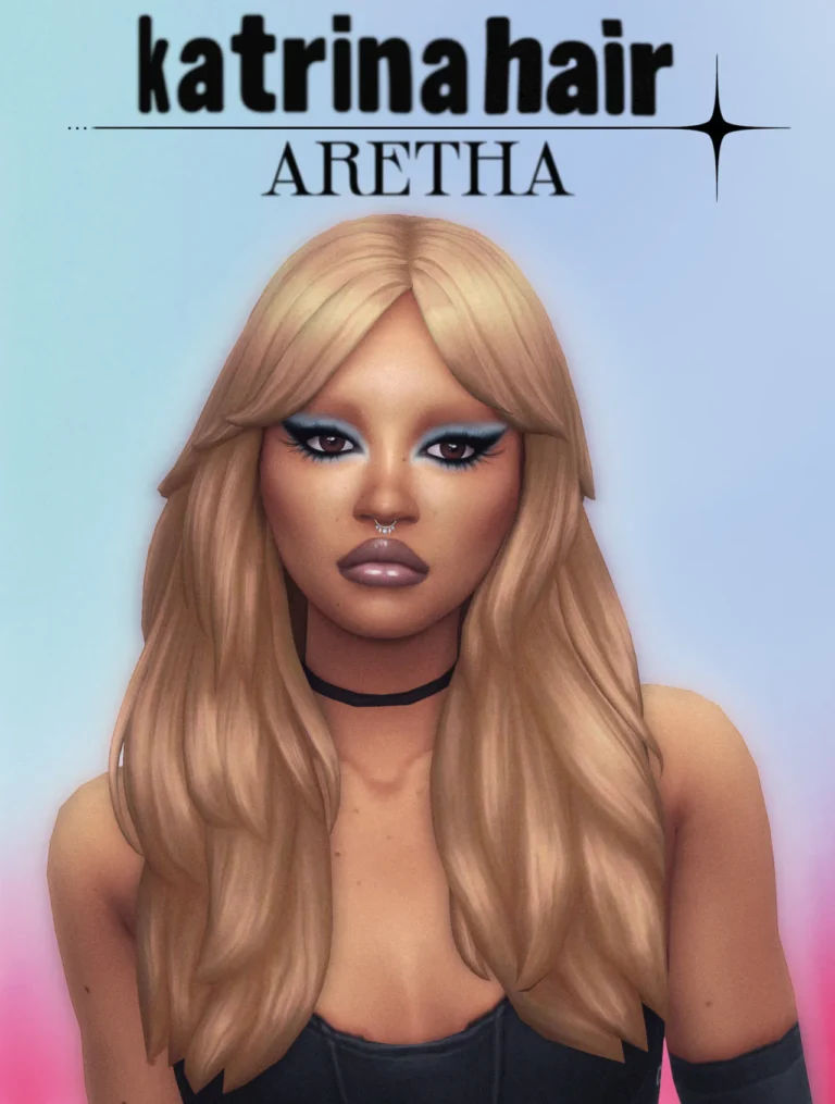 Vista previa de Katrina cabello(s), cabello de arethabee para Los Sims 4.