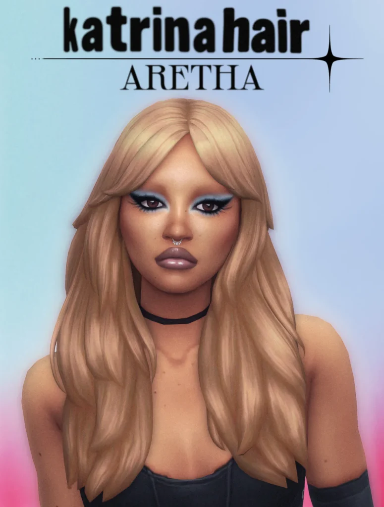 Vista previa de Katrina cabello(s), cabello de arethabee para Los Sims 4.