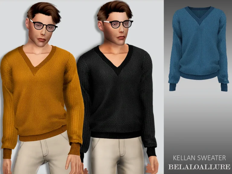 Vista previa de Kellan sweater, ropa de belaloallure3 para Los Sims 4.