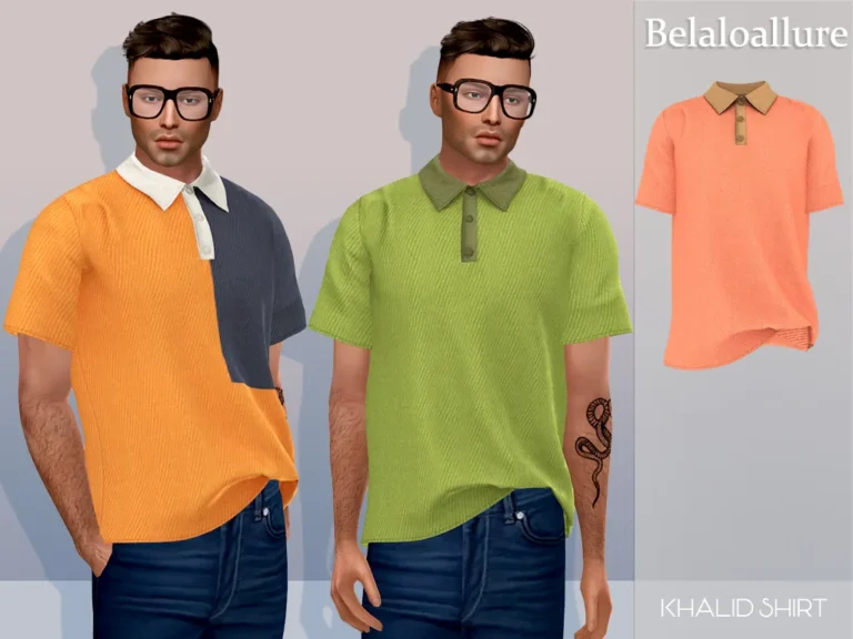 Vista previa de Khalid shirt, ropa de belaloallure3 para Los Sims 4.