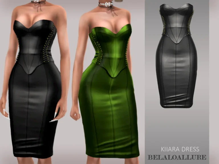 Vista previa de Kiiara vestido, ropa de belaloallure3 para Los Sims 4.