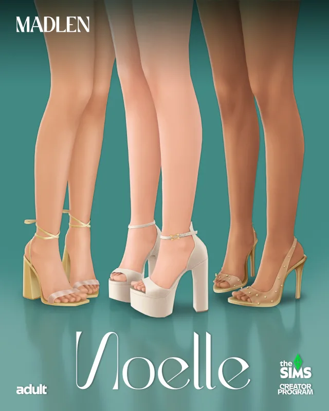 Vista previa de Kinda soft kinda bold always cute noelles got, zapatos de madlensims para Los Sims 4.