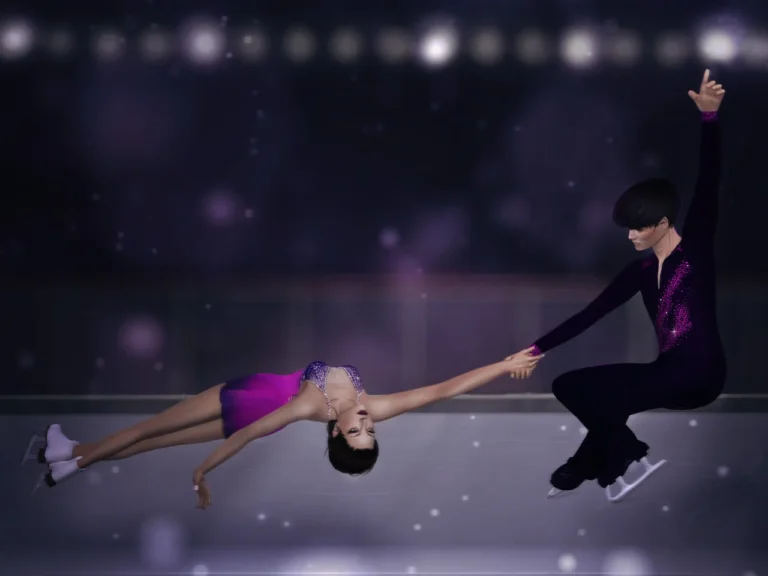 Posebox y atuendos de patinaje artístico de Aklira para Los Sims 2