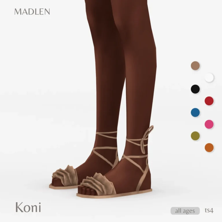 Vista previa de Koni sandalias great for sunny weather available to, zapatos de madlensims para Los Sims 4.