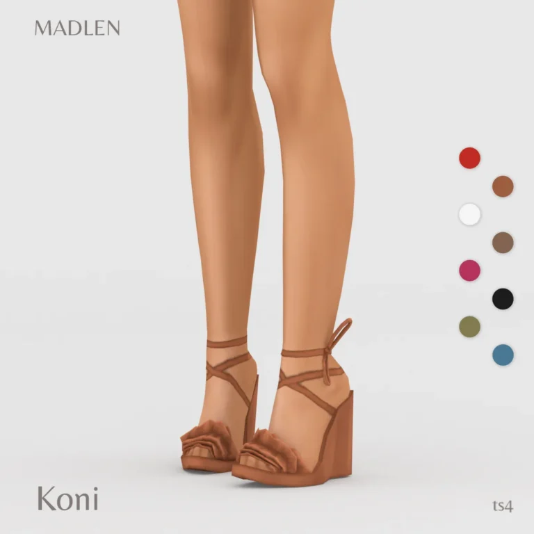 Vista previa de Koni zapatos wedge a cute wedge variation of, zapatos de madlensims para Los Sims 4.