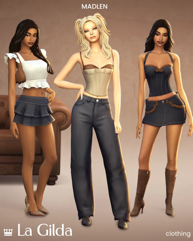 Vista previa de La gilda set this month i was inspired by a softer, ropa de madlensims para Los Sims 4.