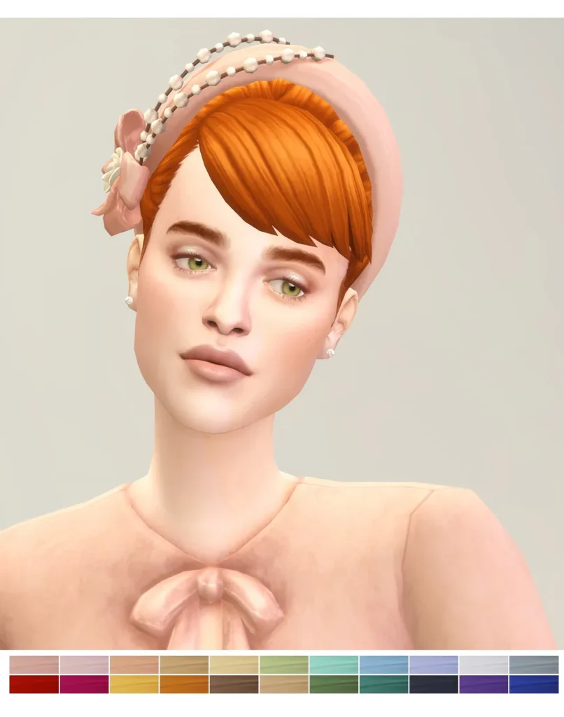 Vista previa de Lady of Hat II (22 color), accesorios de rustys-cc para Los Sims 4.