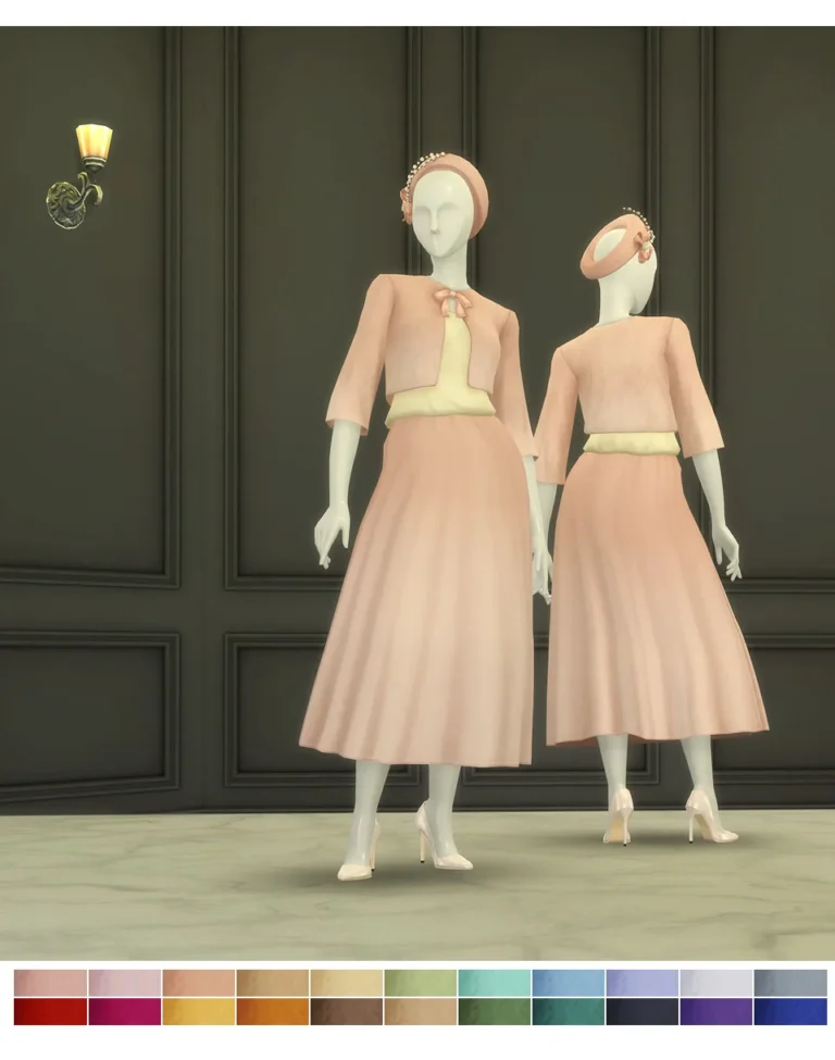 Vista previa de Lady of vestido II (22 color), ropa de rustys-cc para Los Sims 4.