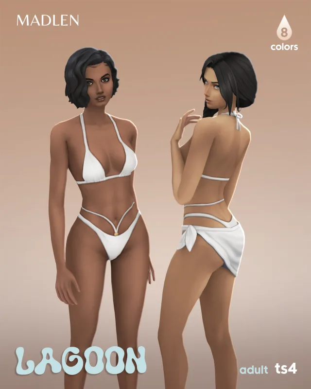 Vista previa de Lagoon swimwear set turn heads in these lovely, ropa de madlensims para Los Sims 4.