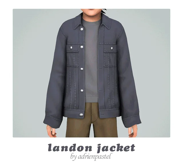 Vista previa de Landon Jacket (Kids), ropa de its-adrienpastel para Los Sims 4.