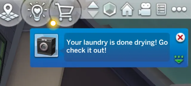 Vista previa de Laundry Done Notifier, mods de toastie-sim para Los Sims 4.