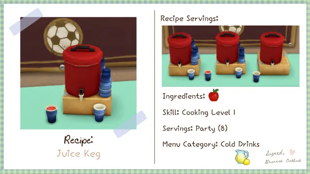 Vista previa de Lbb gc drink juicekegred, contenido personalizado de littlbowbub para Los Sims 4.