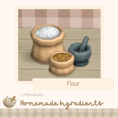 Vista previa de Lbb homestead homemadeingredient flour, mods de littlbowbub para Los Sims 4.