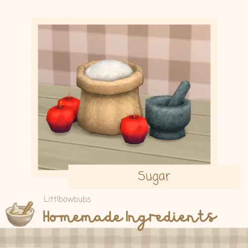 Vista previa de Lbb homestead homemadeingredient sugar, mods de littlbowbub para Los Sims 4.