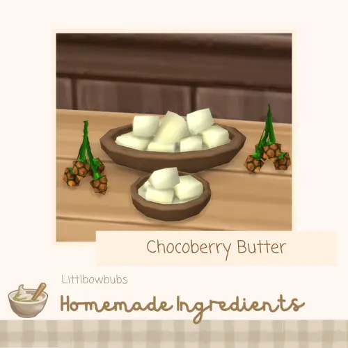 Vista previa de Lbb homestead homemadeingredients chocoberrybutter, mods de littlbowbub para Los Sims 4.