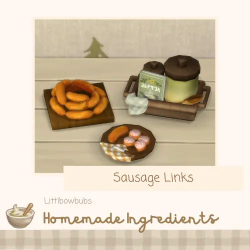 Vista previa de Lbb homestead homemadeingredients sausagelinks, mods de littlbowbub para Los Sims 4.