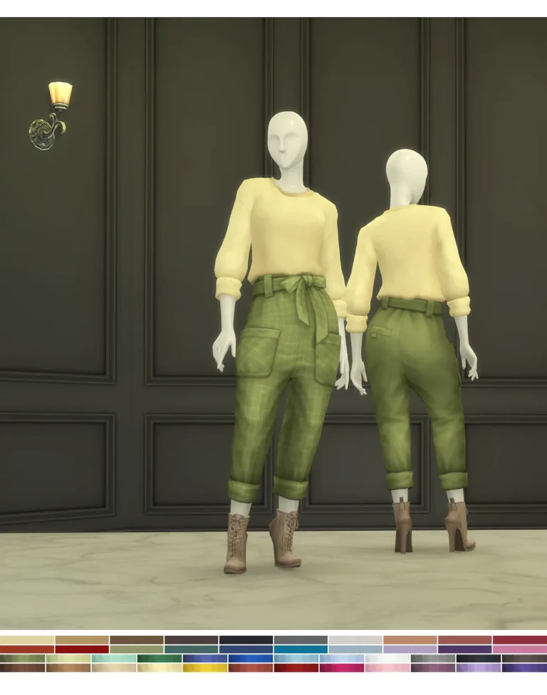 Vista previa de Le' Sweater & Trousers (20 / 24 color), ropa de rustys-cc para Los Sims 4.
