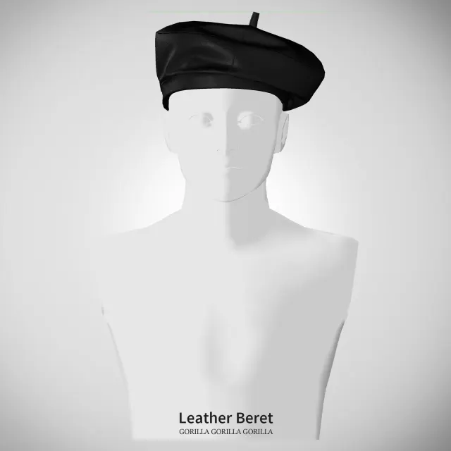 Vista previa de Leather Beret, crear un sim de gorillax3-cc para Los Sims 4.