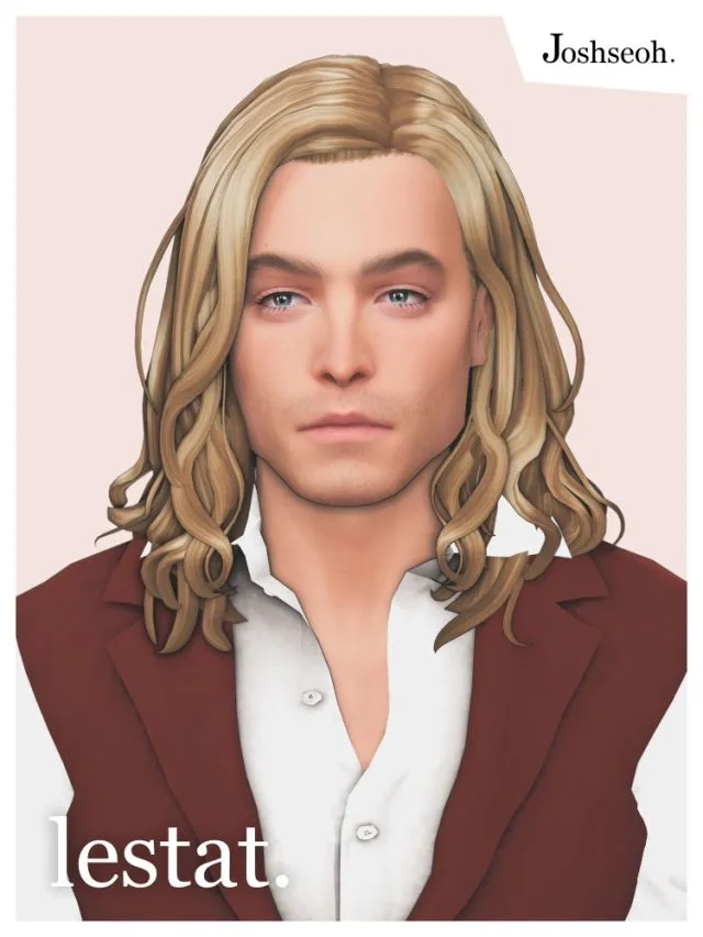 Vista previa de Lestat cabello (cabello Commissions) - FREE, cabello de joshseoh para Los Sims 4.