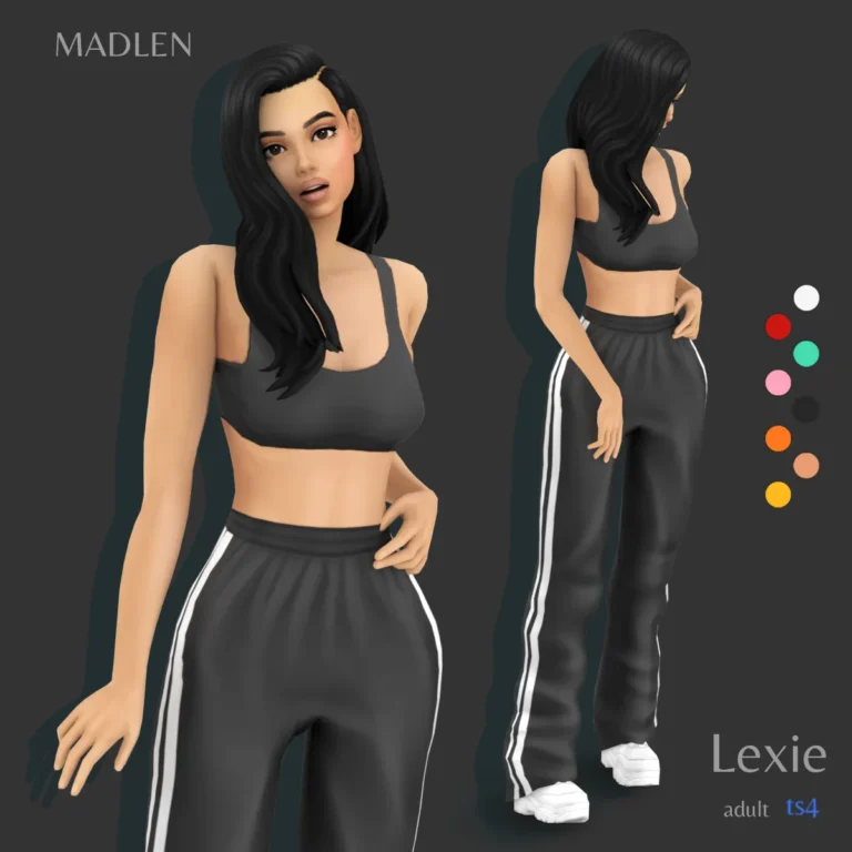 Vista previa de Lexie conjunto comfy oversized pants combined with, ropa de madlensims para Los Sims 4.