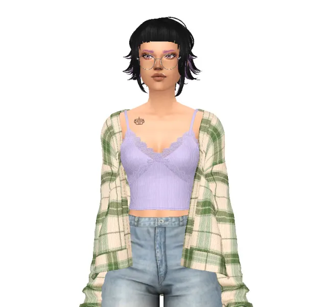 Vista previa de Little Robots Tattoo, detalles de piel de toastie-sim para Los Sims 4.