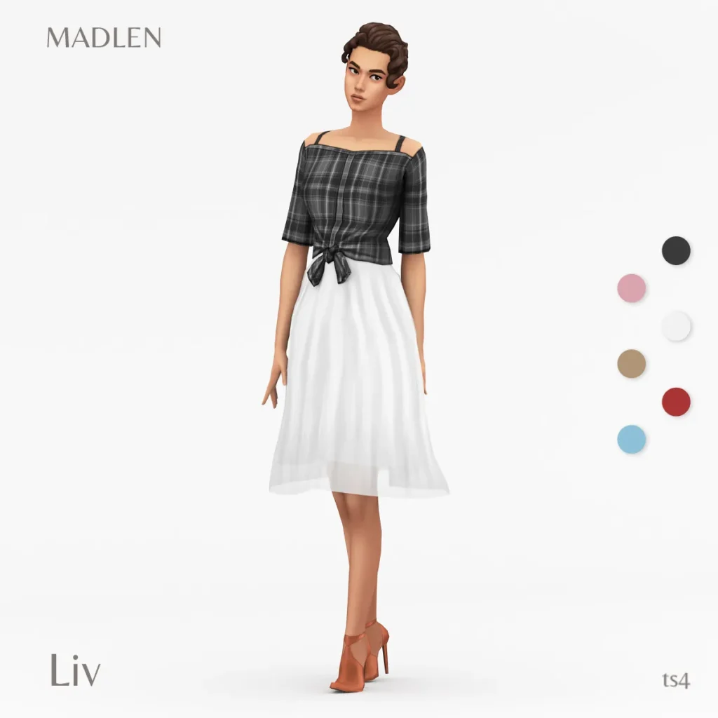 Vista previa de Liv conjunto adultos now available to adults as, ropa de madlensims para Los Sims 4.
