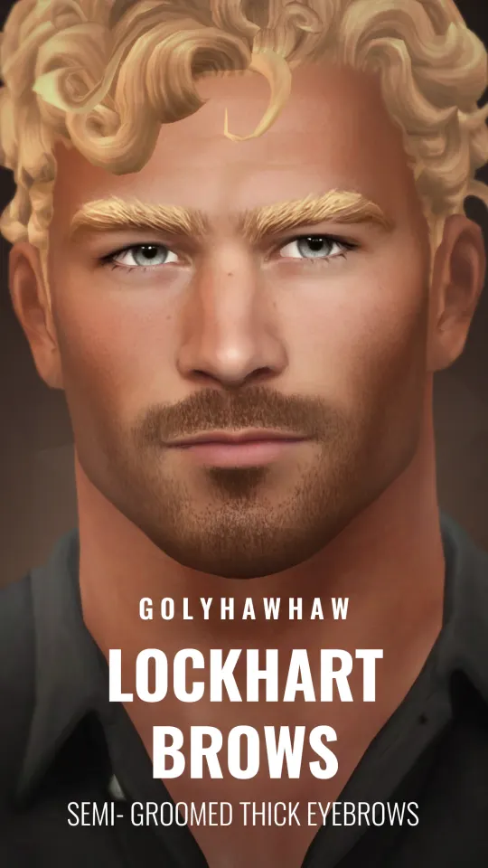 Vista previa de Lockhart Brows, genética de golyhawhaw para Los Sims 4.