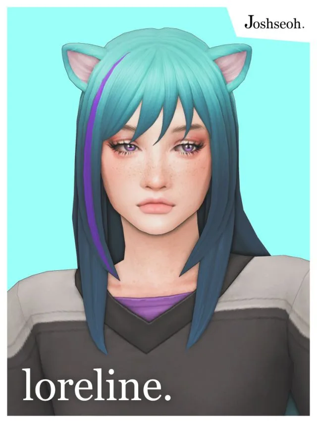 Vista previa de Loreline cabello & Ombre Overlay (cabello Commissions), cabello de joshseoh para Los Sims 4.