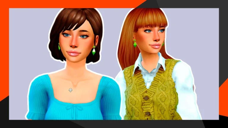 Dos Sims con contenido personalizado en la portada de la guía de instalación de mods