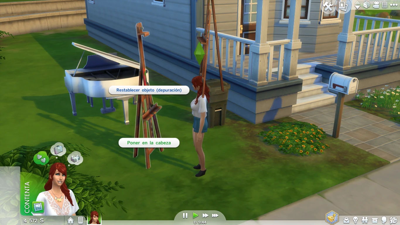 Interacción Restablecer objeto durante la prueba de colocación en Los Sims 4