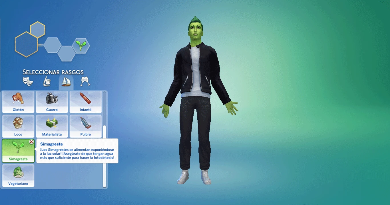 Rasgo del mod SimPlanta en Crear un Sim