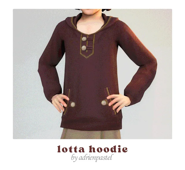 Vista previa de Lotta Hoodie & falda (Kids), ropa de its-adrienpastel para Los Sims 4.