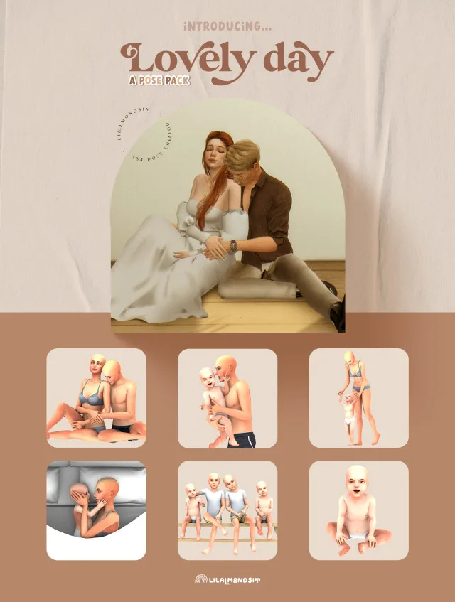 Vista previa de Lovely day β ππππ ππππ, poses de lilalmondsim para Los Sims 4.