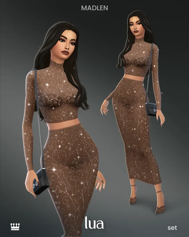 Vista previa de Lua set keeping the glamour going this month i am, ropa de madlensims para Los Sims 4.