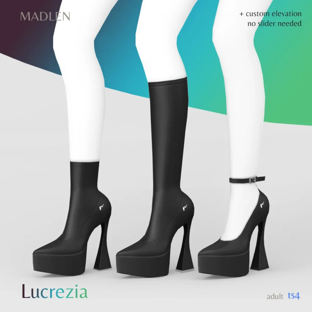 Vista previa de Lucrezia colección sooo i think i did it, zapatos de madlensims para Los Sims 4.