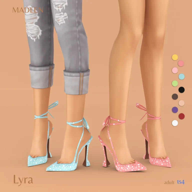 Vista previa de Lyra zapatos glittery fantasy saw these ones on dua, zapatos de madlensims para Los Sims 4.