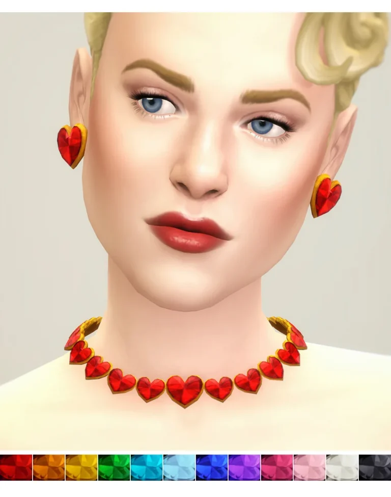 Vista previa de M Jewelry VIII (4 type / 12 color), accesorios de rustys-cc para Los Sims 4.