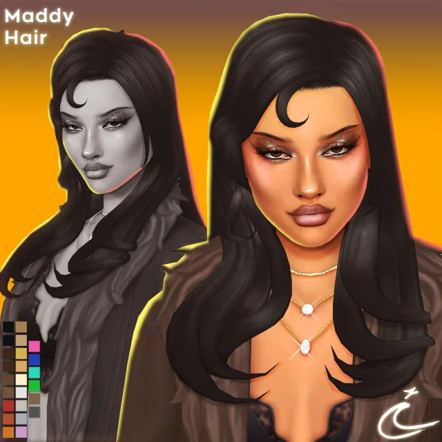 Vista previa de MADDY cabello BY IMVIKAI, cabello de imvikai para Los Sims 4.
