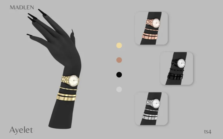 Vista previa de Madlen ayelet watch new addition to your watch, accesorios de madlensims para Los Sims 4.