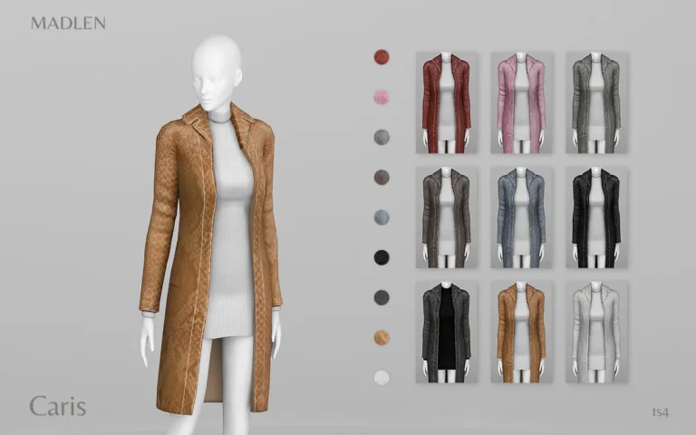 Vista previa de Madlen caris conjunto stylish turtle neck mini vestido, ropa de madlensims para Los Sims 4.