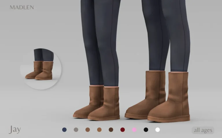 Vista previa de Madlen jay boots cold days are close these super, zapatos de madlensims para Los Sims 4.