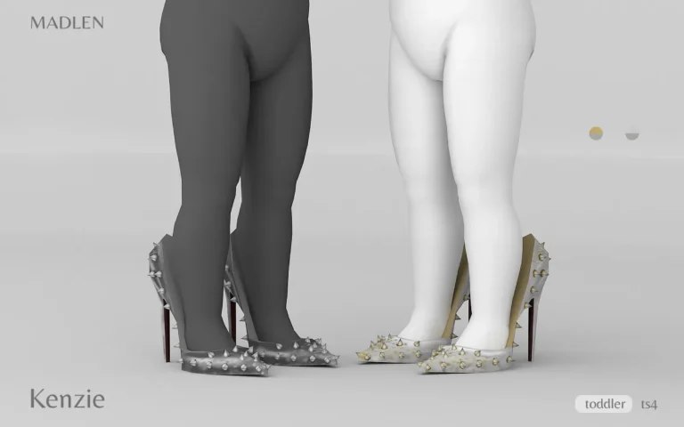 Vista previa de Madlen kenzie zapatos toddler oversized zapatos for, zapatos de madlensims para Los Sims 4.