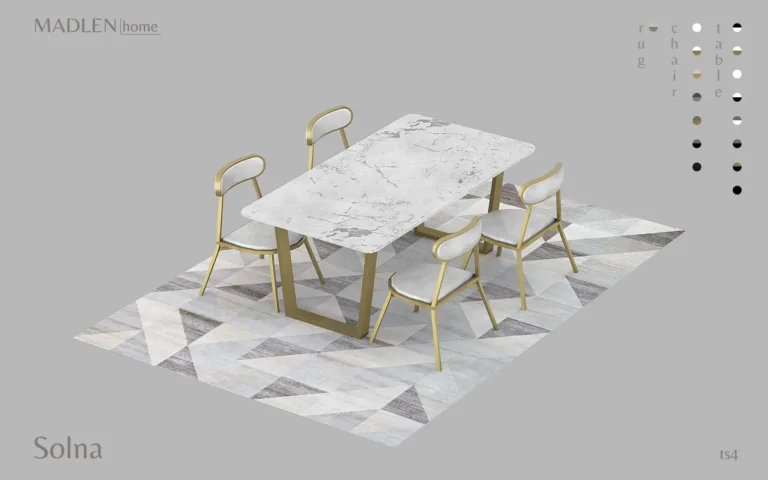Vista previa de Madlen solna dining set new content from madlen, muebles de madlensims para Los Sims 4.